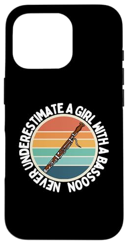 Unterschätzen Sie niemals ein Mädchen mit einem Fagott Frauen-Fagott Hülle für iPhone 16 Pro Unterschätzen Sie niemals ein Mädchen mit einem Fagott Frauen-Fagott Hülle für iPhone 16 Pro von Funny Bassoon Gifts And Accessories