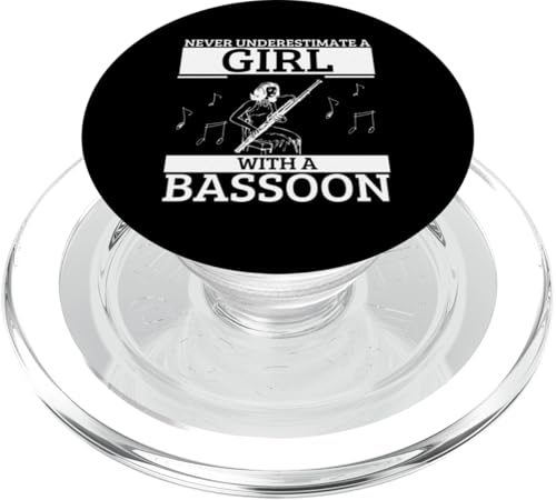Unterschätzen Sie niemals ein Mädchen mit einem Fagott Frauen-Fagott PopSockets PopGrip für MagSafe Unterschätzen Sie niemals ein Mädchen mit einem Fagott Frauen-Fagott PopSockets PopGrip für MagSafe von Funny Bassoon Gifts And Accessories