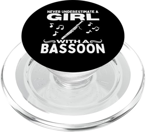 Unterschätzen Sie niemals ein Mädchen mit einem Fagott Frauen-Fagott PopSockets PopGrip für MagSafe Unterschätzen Sie niemals ein Mädchen mit einem Fagott Frauen-Fagott PopSockets PopGrip für MagSafe von Funny Bassoon Gifts And Accessories