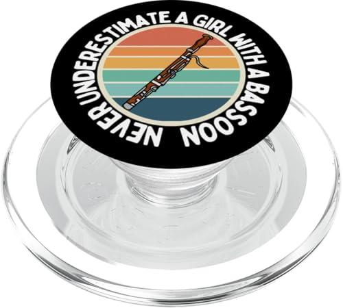 Unterschätzen Sie niemals ein Mädchen mit einem Fagott Frauen-Fagott PopSockets PopGrip für MagSafe Unterschätzen Sie niemals ein Mädchen mit einem Fagott Frauen-Fagott PopSockets PopGrip für MagSafe von Funny Bassoon Gifts And Accessories