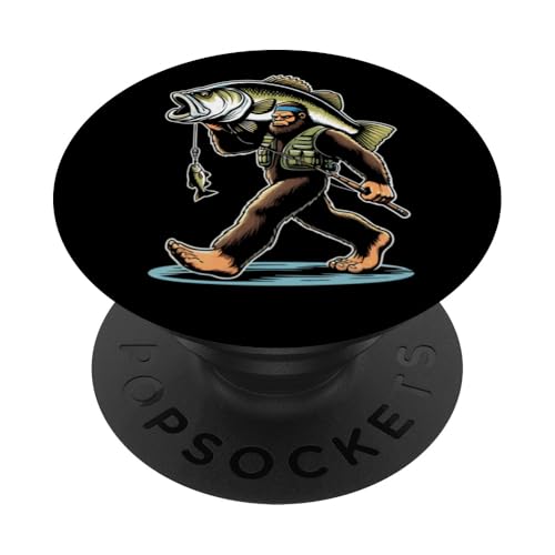 Bigfoot-Fischer fangen Großmaulbarsch beim Angeln im Freien PopSockets Klebender PopGrip Bigfoot-Fischer fangen Großmaulbarsch beim Angeln im Freien PopSockets Klebender PopGrip von Funny Bigfoot Fishing Largemouth Bass Fisherman