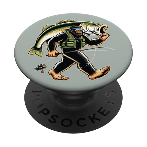 Bigfoot-Fischer fangen Großmaulbarsch beim Angeln im Freien PopSockets Klebender PopGrip Bigfoot-Fischer fangen Großmaulbarsch beim Angeln im Freien PopSockets Klebender PopGrip von Funny Bigfoot Fishing Largemouth Bass Fisherman