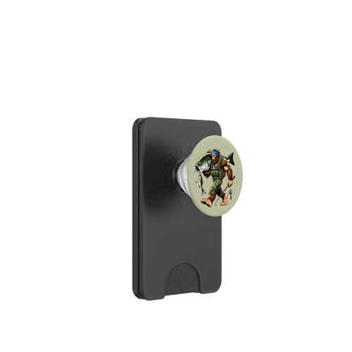Bigfoot-Fischer fangen Großmaulbarsch beim Angeln im Freien PopSockets PopWallet für MagSafe von Funny Bigfoot Fishing Largemouth Bass Fisherman