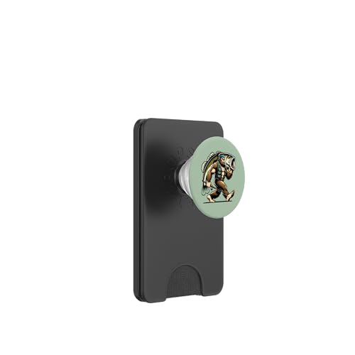 Bigfoot-Fischer fangen Großmaulbarsch beim Angeln im Freien PopSockets PopWallet für MagSafe von Funny Bigfoot Fishing Largemouth Bass Fisherman