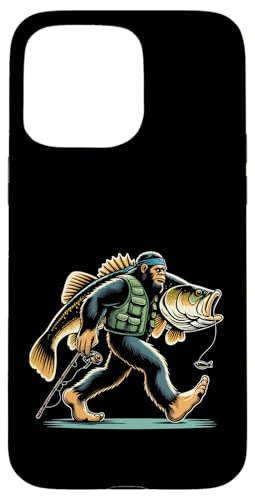 Bigfoot Fisherman Largemouth Bass Angler Lustiges Bassfischen Hülle für iPhone 15 Pro Max von Funny Bigfoot Fishing Largemouth Bass Fisherman