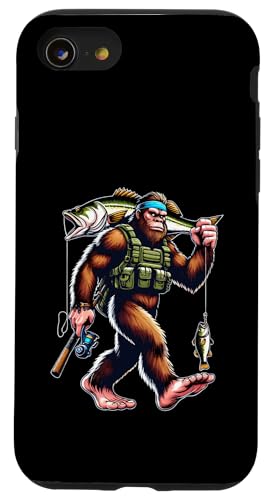 Bigfoot Fisherman Largemouth Bass Angler Lustiges Bassfischen Hülle für iPhone SE (2020) / 7 / 8 von Funny Bigfoot Fishing Largemouth Bass Fisherman