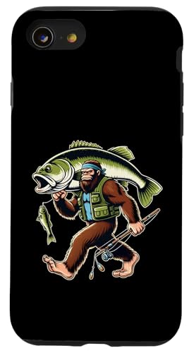 Bigfoot Fisherman Largemouth Bass Angler Lustiges Bassfischen Hülle für iPhone SE (2020) / 7 / 8 von Funny Bigfoot Fishing Largemouth Bass Fisherman