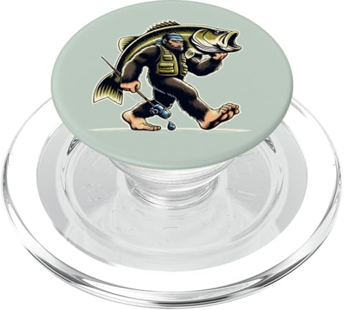 Bigfoot Fisherman Largemouth Bass Angler Lustiges Bassfischen PopSockets PopGrip für MagSafe Bigfoot Fisherman Largemouth Bass Angler Lustiges Bassfischen PopSockets PopGrip für MagSafe von Funny Bigfoot Fishing Largemouth Bass Fisherman