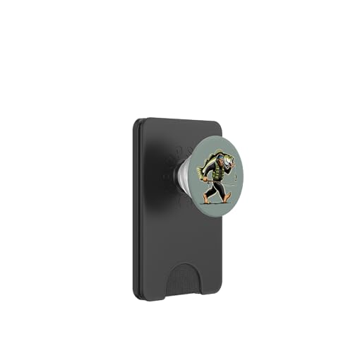 Bigfoot Fisherman Largemouth Bass Angler Lustiges Bassfischen PopSockets PopWallet für MagSafe von Funny Bigfoot Fishing Largemouth Bass Fisherman
