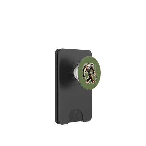 Bigfoot Fisherman Largemouth Bass Angler Lustiges Bassfischen PopSockets PopWallet für MagSafe von Funny Bigfoot Fishing Largemouth Bass Fisherman