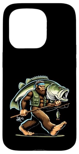 Bigfoot Fisherman Largemouth Bass Angler Sasquatch-Angeln Hülle für iPhone 15 Pro von Funny Bigfoot Fishing Largemouth Bass Fisherman