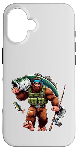 Bigfoot Fisherman Largemouth Bass Angler Sasquatch-Angeln Hülle für iPhone 16 Bigfoot Fisherman Largemouth Bass Angler Sasquatch-Angeln Hülle für iPhone 16 von Funny Bigfoot Fishing Largemouth Bass Fisherman