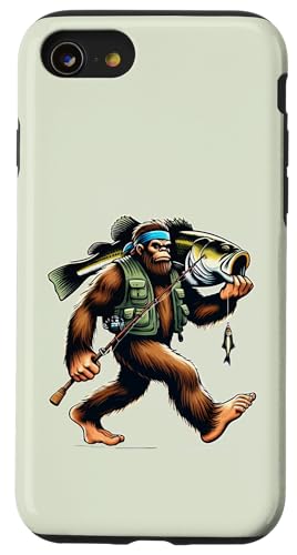 Bigfoot Fisherman Largemouth Bass Angler Sasquatch-Angeln Hülle für iPhone SE (2020) / 7 / 8 von Funny Bigfoot Fishing Largemouth Bass Fisherman