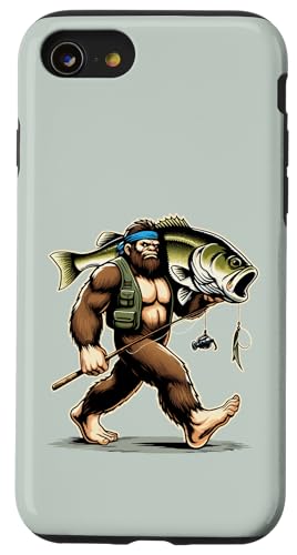 Bigfoot Fisherman Largemouth Bass Angler Sasquatch-Angeln Hülle für iPhone SE (2020) / 7 / 8 von Funny Bigfoot Fishing Largemouth Bass Fisherman
