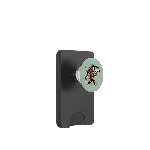 Bigfoot Fisherman Largemouth Bass Angler Sasquatch-Angeln PopSockets PopWallet für MagSafe von Funny Bigfoot Fishing Largemouth Bass Fisherman