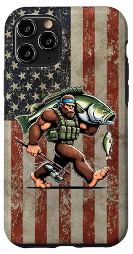 Forellenbarschfischen Bigfoot Fisherman Fish mit amerikanischer Flagge Hülle für iPhone 11 Pro Forellenbarschfischen Bigfoot Fisherman Fish mit amerikanischer Flagge Hülle für iPhone 11 Pro von Funny Bigfoot Fishing Largemouth Bass Fisherman