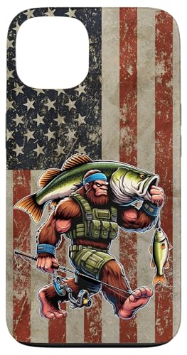 Forellenbarschfischen Bigfoot Fisherman Fish mit amerikanischer Flagge Hülle für iPhone 13 Forellenbarschfischen Bigfoot Fisherman Fish mit amerikanischer Flagge Hülle für iPhone 13 von Funny Bigfoot Fishing Largemouth Bass Fisherman