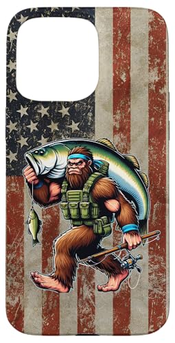 Largemouth Barsch Angeln Sasquatch Amerikanische Flagge Fischer Hülle für iPhone 15 Pro Max Largemouth Barsch Angeln Sasquatch Amerikanische Flagge Fischer Hülle für iPhone 15 Pro Max von Funny Bigfoot Fishing Largemouth Bass Fisherman