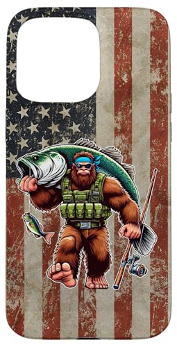 Largemouth Barsch Angeln Sasquatch Amerikanische Flagge Fischer Hülle für iPhone 15 Pro Max Largemouth Barsch Angeln Sasquatch Amerikanische Flagge Fischer Hülle für iPhone 15 Pro Max von Funny Bigfoot Fishing Largemouth Bass Fisherman