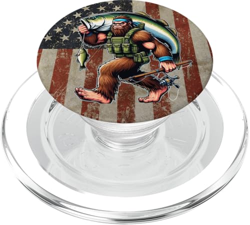 Largemouth Barsch Angeln Sasquatch Amerikanische Flagge Fischer PopSockets PopGrip für MagSafe Largemouth Barsch Angeln Sasquatch Amerikanische Flagge Fischer PopSockets PopGrip für MagSafe von Funny Bigfoot Fishing Largemouth Bass Fisherman