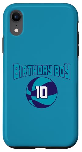10 Jahre Geburtstag North Carolina Boy Basketball Athletic Hülle für iPhone XR 10 Jahre Geburtstag North Carolina Boy Basketball Athletic Hülle für iPhone XR von Funny Birthday Party Baller Basketball Apparel