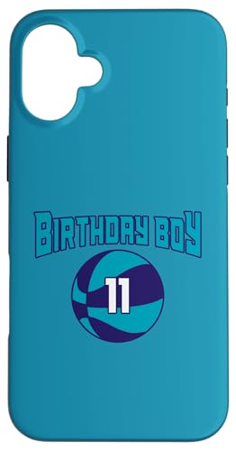 11 Jahre alt Geburtstag North Carolina Boy Basketball Athletic Hülle für iPhone 16 Plus 11 Jahre alt Geburtstag North Carolina Boy Basketball Athletic Hülle für iPhone 16 Plus von Funny Birthday Party Baller Basketball Apparel