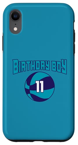 11 Jahre alt Geburtstag North Carolina Boy Basketball Athletic Hülle für iPhone XR 11 Jahre alt Geburtstag North Carolina Boy Basketball Athletic Hülle für iPhone XR von Funny Birthday Party Baller Basketball Apparel