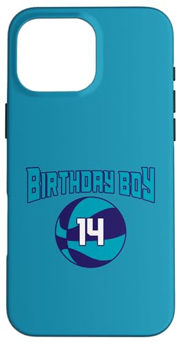 14 Jahre Geburtstag North Carolina Boy Basketball Athletic Hülle für iPhone 16 Pro Max 14 Jahre Geburtstag North Carolina Boy Basketball Athletic Hülle für iPhone 16 Pro Max von Funny Birthday Party Baller Basketball Apparel