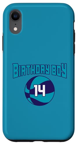 14 Jahre Geburtstag North Carolina Boy Basketball Athletic Hülle für iPhone XR 14 Jahre Geburtstag North Carolina Boy Basketball Athletic Hülle für iPhone XR von Funny Birthday Party Baller Basketball Apparel