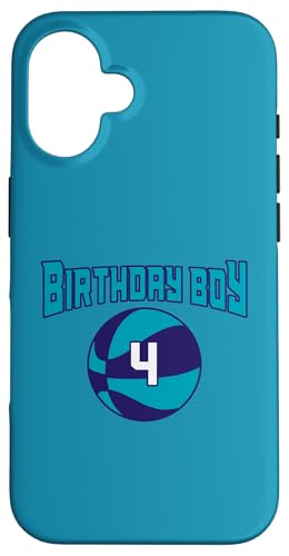 4 Jahre alt Geburtstag North Carolina Boy Basketball Athletic Hülle für iPhone 16 4 Jahre alt Geburtstag North Carolina Boy Basketball Athletic Hülle für iPhone 16 von Funny Birthday Party Baller Basketball Apparel