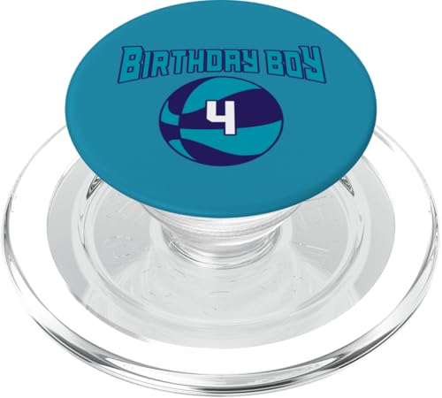 4 Jahre alt Geburtstag North Carolina Boy Basketball Athletic PopSockets PopGrip für MagSafe 4 Jahre alt Geburtstag North Carolina Boy Basketball Athletic PopSockets PopGrip für MagSafe von Funny Birthday Party Baller Basketball Apparel