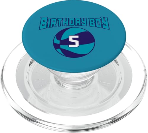 5 Jahre Geburtstag North Carolina Boy Basketball Athletic PopSockets PopGrip für MagSafe 5 Jahre Geburtstag North Carolina Boy Basketball Athletic PopSockets PopGrip für MagSafe von Funny Birthday Party Baller Basketball Apparel