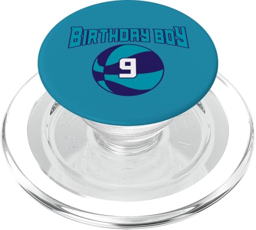 9 Jahre Geburtstag North Carolina Boy Basketball Athletic PopSockets PopGrip für MagSafe 9 Jahre Geburtstag North Carolina Boy Basketball Athletic PopSockets PopGrip für MagSafe von Funny Birthday Party Baller Basketball Apparel