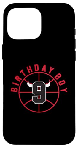 9 Years Old Birthday Boy Basketball mit Hörnern Grafik Hülle für iPhone 16 Pro Max 9 Years Old Birthday Boy Basketball mit Hörnern Grafik Hülle für iPhone 16 Pro Max von Funny Birthday Party Baller Basketball Apparel