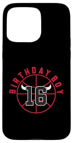 Basketball mit Hörnern, 16 Jahre alt Hülle für iPhone 15 Pro Max von Funny Birthday Party Baller Basketball Apparel