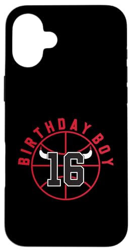 Basketball mit Hörnern, 16 Jahre alt Hülle für iPhone 16 Plus von Funny Birthday Party Baller Basketball Apparel