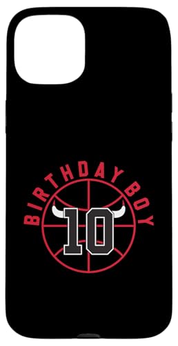 Basketball mit Hörnern zum 10. Geburtstag Hülle für iPhone 15 Plus Basketball mit Hörnern zum 10. Geburtstag Hülle für iPhone 15 Plus von Funny Birthday Party Baller Basketball Apparel
