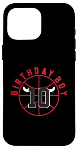 Basketball mit Hörnern zum 10. Geburtstag Hülle für iPhone 16 Pro Max Basketball mit Hörnern zum 10. Geburtstag Hülle für iPhone 16 Pro Max von Funny Birthday Party Baller Basketball Apparel