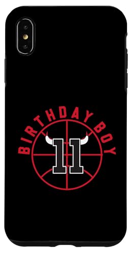 Basketball mit Hörnern zum 11. Geburtstag Hülle für iPhone XS Max von Funny Birthday Party Baller Basketball Apparel