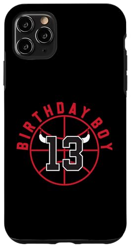 Basketball mit Hörnern zum 13. Geburtstag Hülle für iPhone 11 Pro Max von Funny Birthday Party Baller Basketball Apparel
