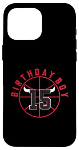 Basketball mit Hörnern zum 15. Geburtstag Hülle für iPhone 16 Pro Max Basketball mit Hörnern zum 15. Geburtstag Hülle für iPhone 16 Pro Max von Funny Birthday Party Baller Basketball Apparel