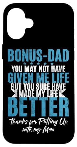 Bonus Dad Stepdad Lustiger Vatertag für Eltern, Vintage-Papa Hülle für iPhone 16 Plus Bonus Dad Stepdad Lustiger Vatertag für Eltern, Vintage-Papa Hülle für iPhone 16 Plus von Funny Bonus Dad Step-Dad Parent Gifts Father's Day