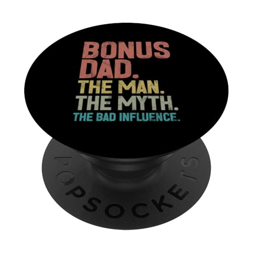 Bonus Dad The Man The Myth The Bad Influence Retro Vater PopSockets Klebender PopGrip Bonus Dad The Man The Myth The Bad Influence Retro Vater PopSockets Klebender PopGrip von Funny Bonus Dad Step-Dad Parent Gifts Father's Day