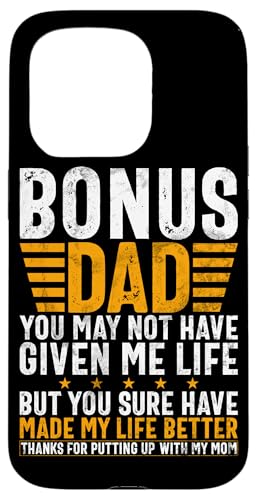 Bonus Dad Vatertag Lustiger Stiefvater Vintage Papa Parent Hülle für iPhone 15 Pro Bonus Dad Vatertag Lustiger Stiefvater Vintage Papa Parent Hülle für iPhone 15 Pro von Funny Bonus Dad Step-Dad Parent Gifts Father's Day