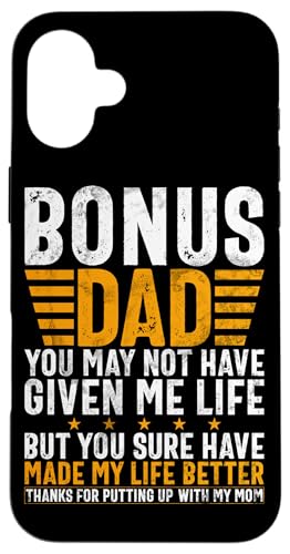 Bonus Dad Vatertag Lustiger Stiefvater Vintage Papa Parent Hülle für iPhone 16 Plus von Funny Bonus Dad Step-Dad Parent Gifts Father's Day