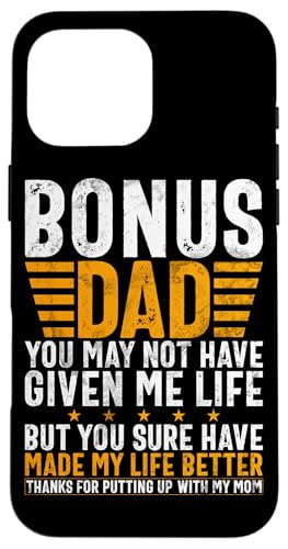 Bonus Dad Vatertag Lustiger Stiefvater Vintage Papa Parent Hülle für iPhone 16 Pro Max Bonus Dad Vatertag Lustiger Stiefvater Vintage Papa Parent Hülle für iPhone 16 Pro Max von Funny Bonus Dad Step-Dad Parent Gifts Father's Day