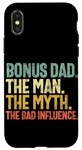 Bonus Papa Der Mann Der Mythos Der schlechte Einfluss Vatertag Hülle für iPhone X/XS Bonus Papa Der Mann Der Mythos Der schlechte Einfluss Vatertag Hülle für iPhone X/XS von Funny Bonus Dad Step-Dad Parent Gifts Father's Day