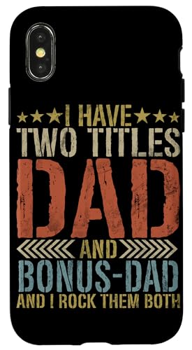 Ich habe zwei Titel Dad und Bonus Dad I Rock Them Both Vintage Hülle für iPhone X/XS Ich habe zwei Titel Dad und Bonus Dad I Rock Them Both Vintage Hülle für iPhone X/XS von Funny Bonus Dad Step-Dad Parent Gifts Father's Day
