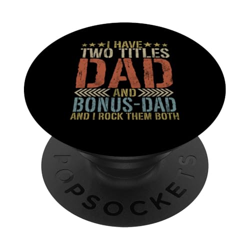 Ich habe zwei Titel Dad und Bonus Dad I Rock Them Both Vintage PopSockets Klebender PopGrip Ich habe zwei Titel Dad und Bonus Dad I Rock Them Both Vintage PopSockets Klebender PopGrip von Funny Bonus Dad Step-Dad Parent Gifts Father's Day