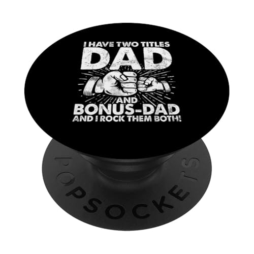 Ich habe zwei Titel und Bonus Dad Rock Them Both Stepdad PopSockets Klebender PopGrip Ich habe zwei Titel und Bonus Dad Rock Them Both Stepdad PopSockets Klebender PopGrip von Funny Bonus Dad Step-Dad Parent Gifts Father's Day